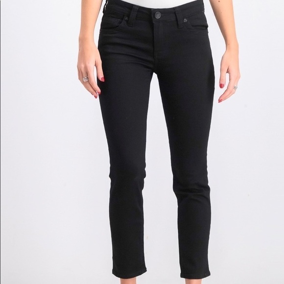 Kut from Kloth black straight leg jeans 12 short - Picture 1 of 5